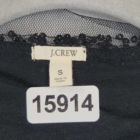 J Crew Sweater Womens Small Black Sequin Open Front 3/4 Sleeve Formal Cardigan - Picture 9 of 13